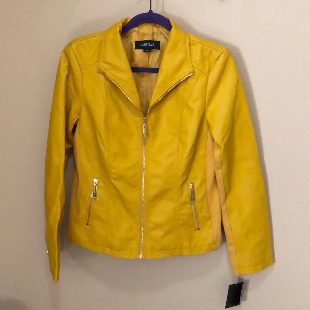 Mustard Yellow Ellen Tracy Jacket Size Medium
